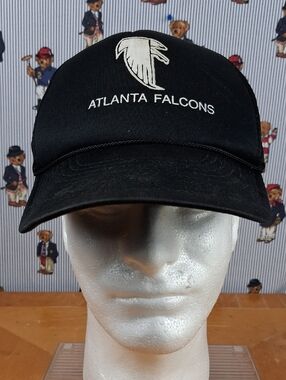 Vintage 80s Atlanta Falcons Nfl Football Black & White Logo Snapback Hat